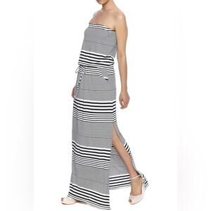 Melissa Odabash Lauren Marine Striped Strapless Bandeau Maxi Dress S Nwt New